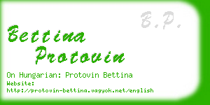 bettina protovin business card